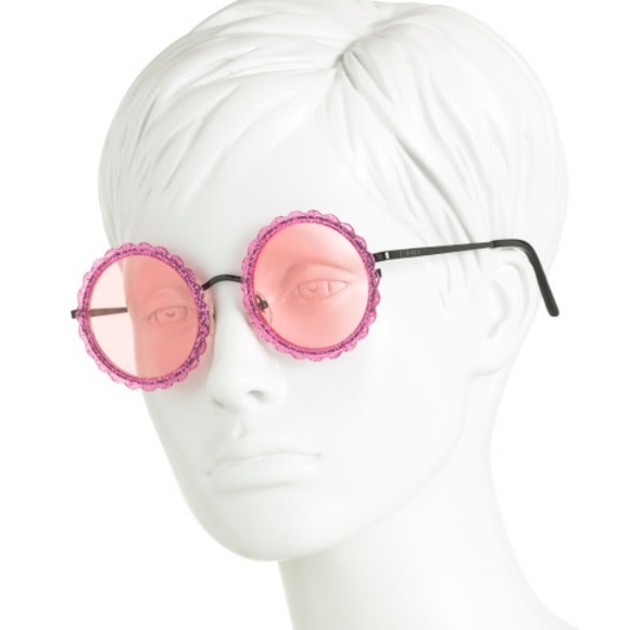 DIFF Dixie Sunglasses Pink Glitter Round Frames - Picture 9 of 13